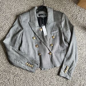 White House Black Market Gray Blazer with Gold Buttons new with Tags!